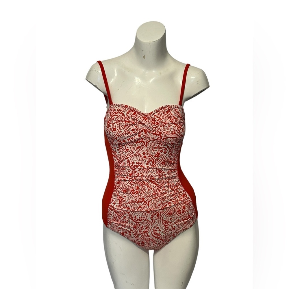 Boden Sweetheart Colorblock Swimsuit size 4 a8